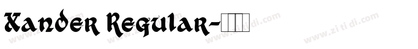 Xander Regular字体转换